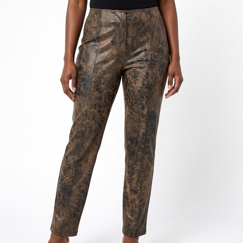 Akira QSPP12327KM Polyester Blend Brown Stretch Pants Women Size XL